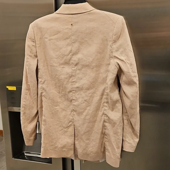 💕CUYANA💕 Linen Blend Blazer ~ Cream Small